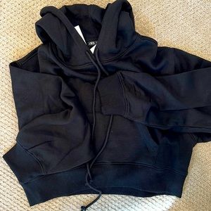 Black NWT Zara cropped hoodie $17